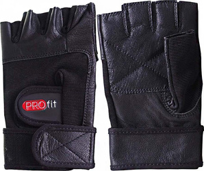 Rękawice kulturystyczne Profit Gym Pro czarne 1615