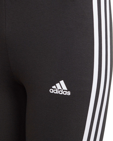 Legginsy dla dzieci adidas Essentials 3 Stripes czarne GN4046