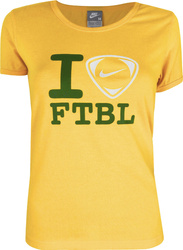 Koszulka damska Nike I Love Ftbl żółta 257286 703