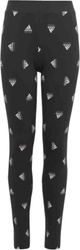 Legginsy dla dzieci adidas Brand Love Print czarno-białe IB8916