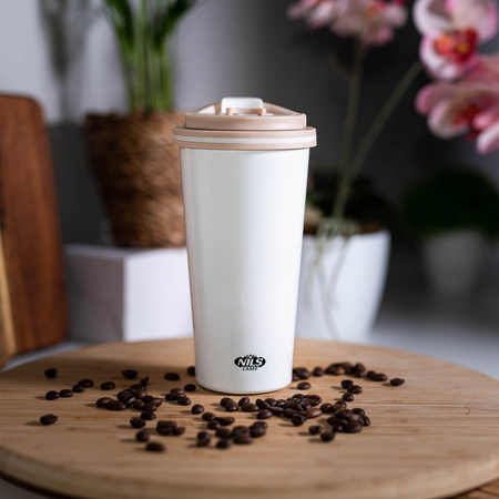 Kubek termiczny turystyczny Nils Camp NCB18 biały 500ml