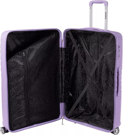 Walizka podróżna na kółkach twarda Iguana Cantabria II 97 lavender 97 litrów 75 x 48 x 30 cm