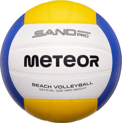 Piłka siatkowa plażowa Meteor biało-żółto-niebieska 17412