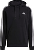 Bluza męska adidas Essentials Fleece 3-Stripes Hoodie czarna GK9072