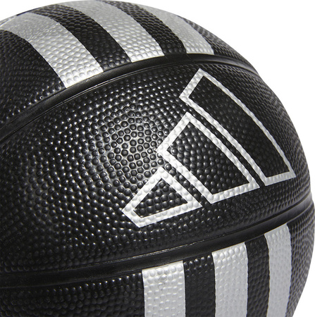 Piłka do koszykówki koszykowa adidas 3-Stripes Rubber Mini czarna HM4972