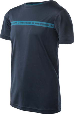 Dziecięca koszulka treningowa z krótkim rękawem dla chłopca IQ Colo JRB granatowa rozmiar 146