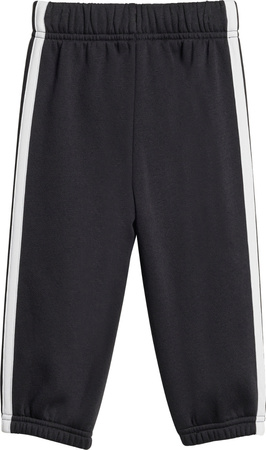 Dres dla dzieci adidas Essentials Joggers 3 Stripes Fleece Hoodie czarny JD6484