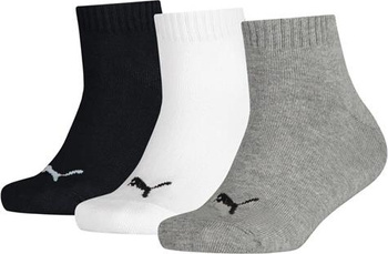 Skarpety Puma Kids Quarter 3P szare, białe, czarne 907375 08/1940110018