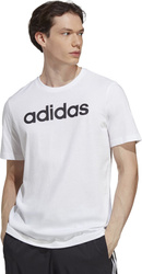 Koszulka męska adidas Essentials Single Jersey Linear Embroidered Logo Tee biała IC9276