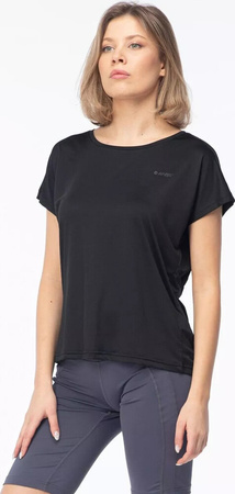Damska koszulka z krótkim rękawem Hi-tec Lady Hine czarna rozmiar XL