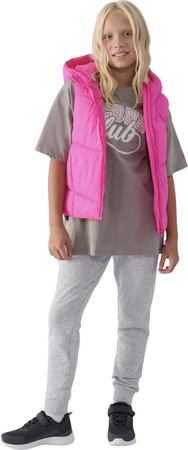 Kamizelka dla dziewczynki 4F F129 różowa 4FJWAW24TVJAF129