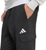 Spodnie męskie adidas Essentials Feelcozy Fleece Cargo czarne JE3820