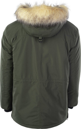 Męska kurtka parka płaszcz ocieplany membrana wodoodporna 10000mm Hi-tec Lasse zielona rozmiar XXL