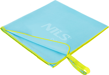 Ręcznik z mikrofibry szybkoschnący Nils Aqua NAR11 niebieski 70x140 cm