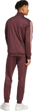 Dres męski adidas Sportswear Basic 3-Stripes French Terry brązowy JI8872