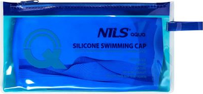 Czepek silikonowy do długich włosów Nils aqua nqc jednokolorowy niebieski