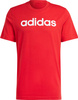 Koszulka męska adidas Essentials Single Jersey Linear Embroidered Logo czerwona IC9278