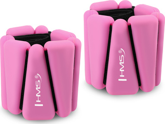 SNK01 PINK SILIKONOWE OBCIĄŻNIKI DO ĆWICZEŃ NA KOSTKI I NADGARSTKI HMS