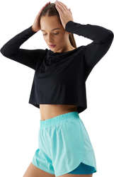 Koszulka damska longsleeve 4F F218 czarna 4FWSS24TFLOF218 20S