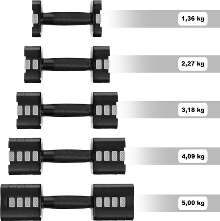 HL02 HANTLE REGULOWANE BLACK 2 x 5 KG HMS