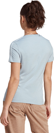 Koszulka damska adidas Essentials Slim 3-Stripes Tee jasnoniebieska IM2788