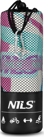 Ręcznik turystyczny z mikrofibry szybkoschnący Nils NCR14 flora 160x80 cm