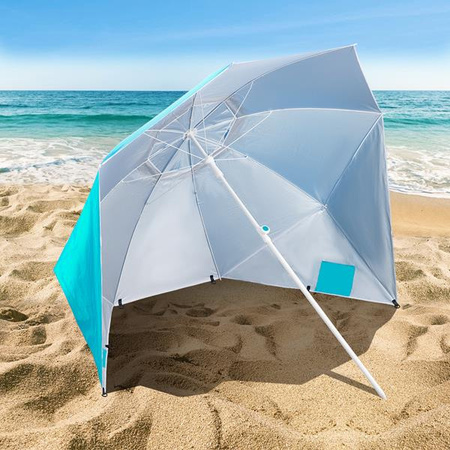 Parasol plażowy xl 220 cm Nils nc7822 turkusowy