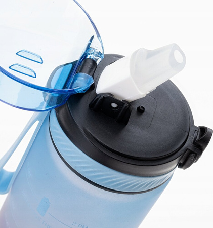 Bidon butelka na wode ze słomką z uchwytem IQ Vie 720ml niebieski