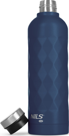 Butelka bidon turystyczny ze stali nierdzewnej Nils Camp NC3805 niebieski 750ML