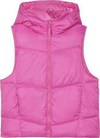 Kamizelka dla dziewczynki 4F F129 różowa 4FJWAW24TVJAF129