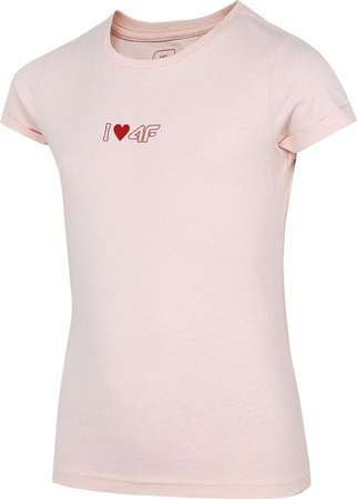 Koszulka dla dziewczynki 4F jasny róż HJZ22 JTSD005 56S