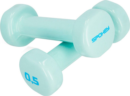 Hantle winylowe Spokey Shape 2x0,5 kg miętowe 941963