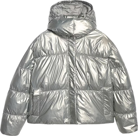 Kurtka damska puchowa 4F F0716 srebrna 4FWAW25TDJAF0716 27S