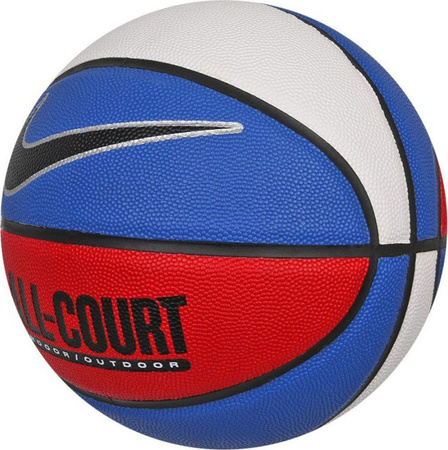 Piłka do koszykówki koszykowa Nike Everyday All Court 8P Deflated niebiesko-biało-czerwona N100436947007