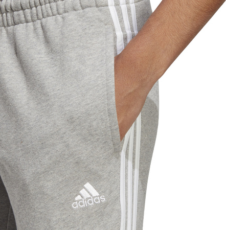 Spodnie damskie adidas Essentials 3-Stripes French Terry Cuffed szare IC9922