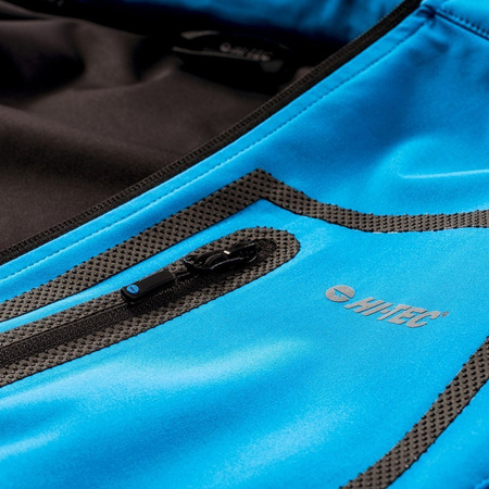 Męska kurtka przejściowa softshell membrana 10000mm Hi-Tec Nils niebieska rozmiar XXL