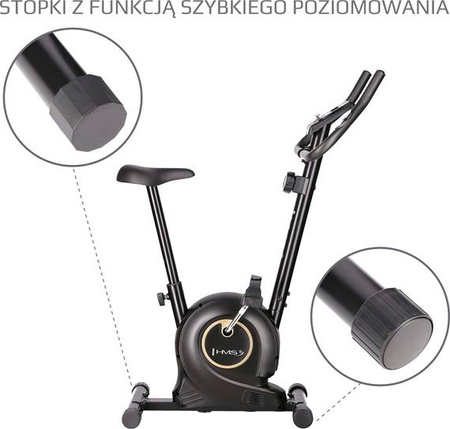 Rower magnetyczny treningowy stacjonarny HMS M8750 cardio fitness czarny