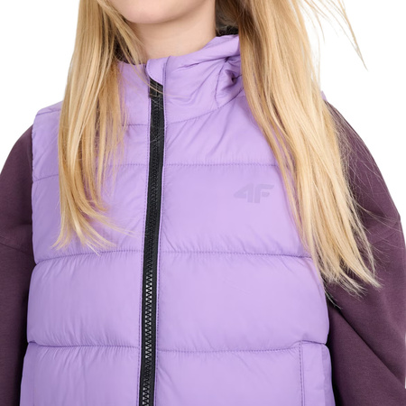 Kamizelka dla dziewczynki 4F F166 fioletowa 4FJWSS25TVJAF166 51S