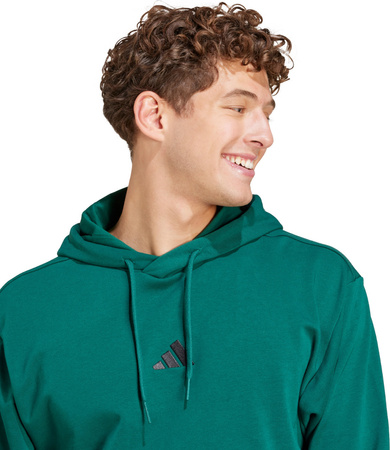 Bluza męska adidas Essentials Feelcozy French Terry zielona JE3841