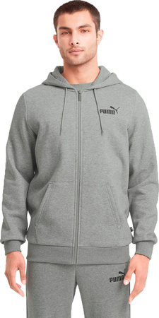 Bluza męska Puma ESS Small Logo FZ Hoodie FL szary 586702 03