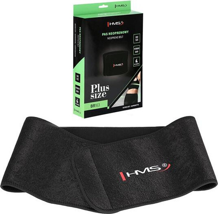 Pas wyszczuplający neoprenowy na brzuch HMS BR163 czarny plus size 130cm