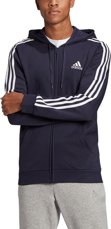 Bluza męska adidas Essentials Full-Zip Hoodie granatowa GK9053