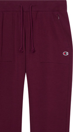 Spodnie damskie dresowe Champion Slim Pants bordowe 118041 RS522