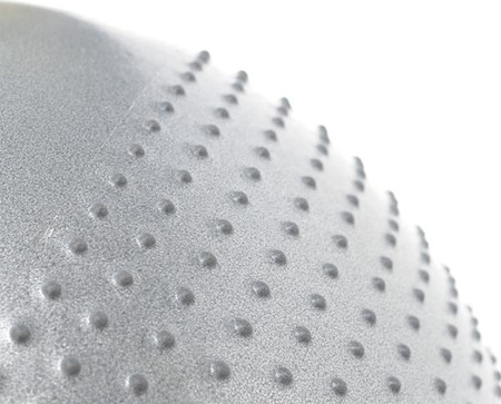 Piłka gimnastyczna masujaca fitness HMS yb03n 65cm jasnoszara