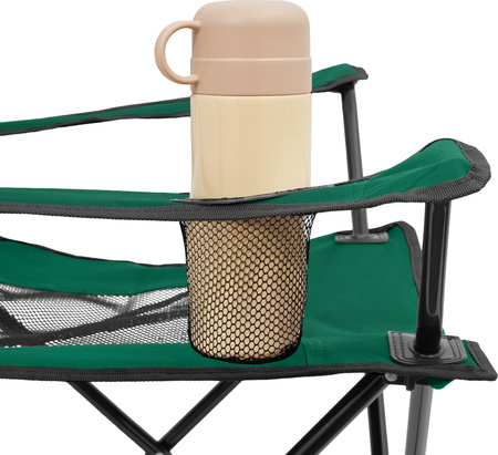 Krzesło turystyczne kempingowe składane Nils Camp NC3302 zielono-czarne