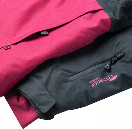 Damska kurtka narciarska ocieplana Hi-tec Lady Nampa czarno-różowa rozmiar L