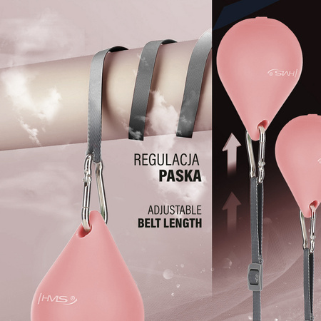 Hula hop pink z magnesem i obciążnikiem licznik HMS hhm15