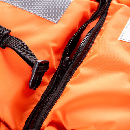 Kamizelka ratunkowa asekuracyjna 100n Junior fluo pomarańczowa rozmiar Child