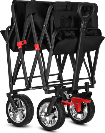 Wózek turystyczny transportowy plażowy do 120kg Nils Camp NC2603 czarny 120 l