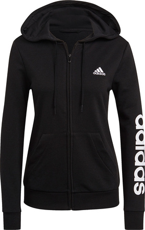 Bluza damska adidas Essentials Linear Ful zipp Hoodie czarna GL0791